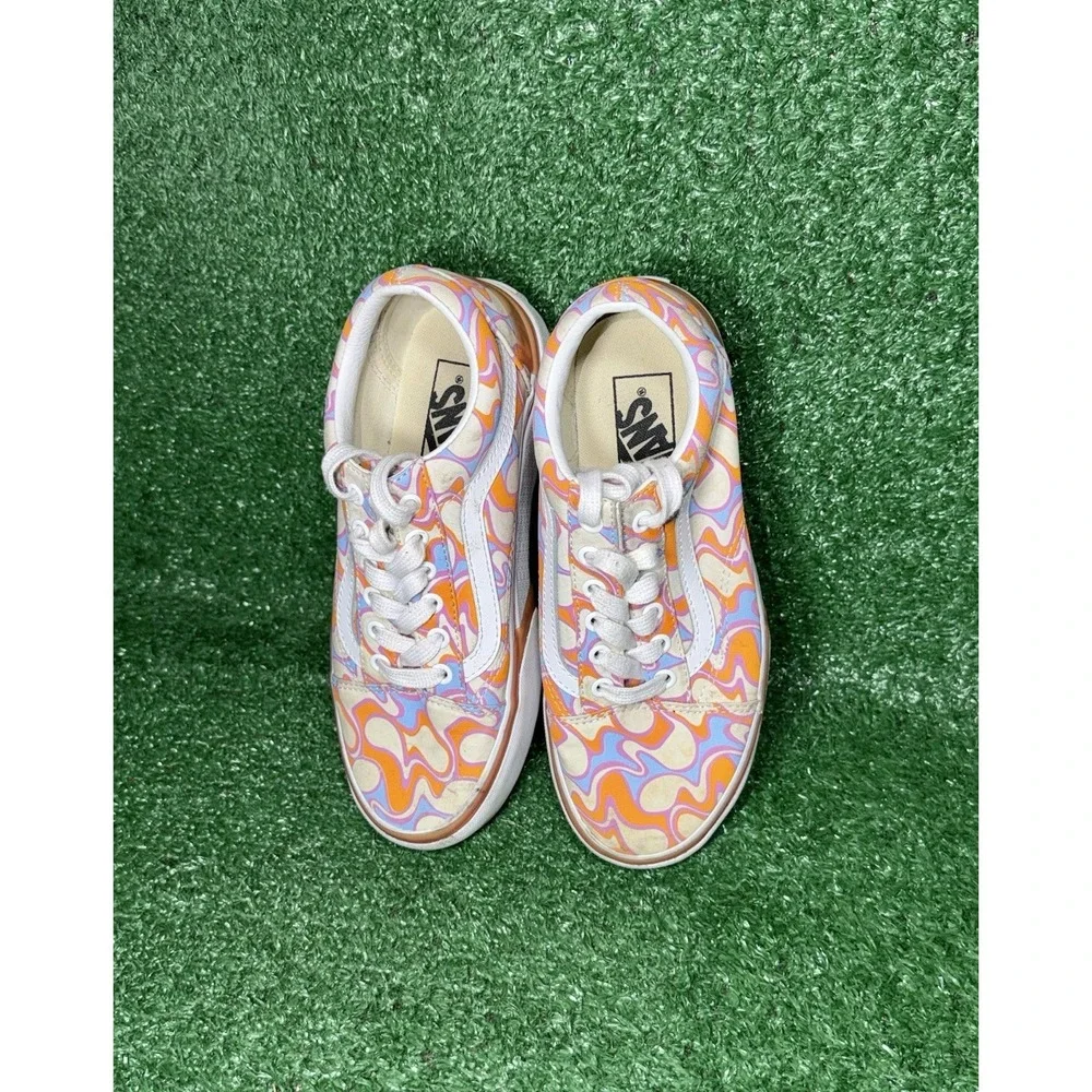Vans Old Skool Platform Womens Size 7‎ Floral Multicolor Shoes Stacked Sneakers